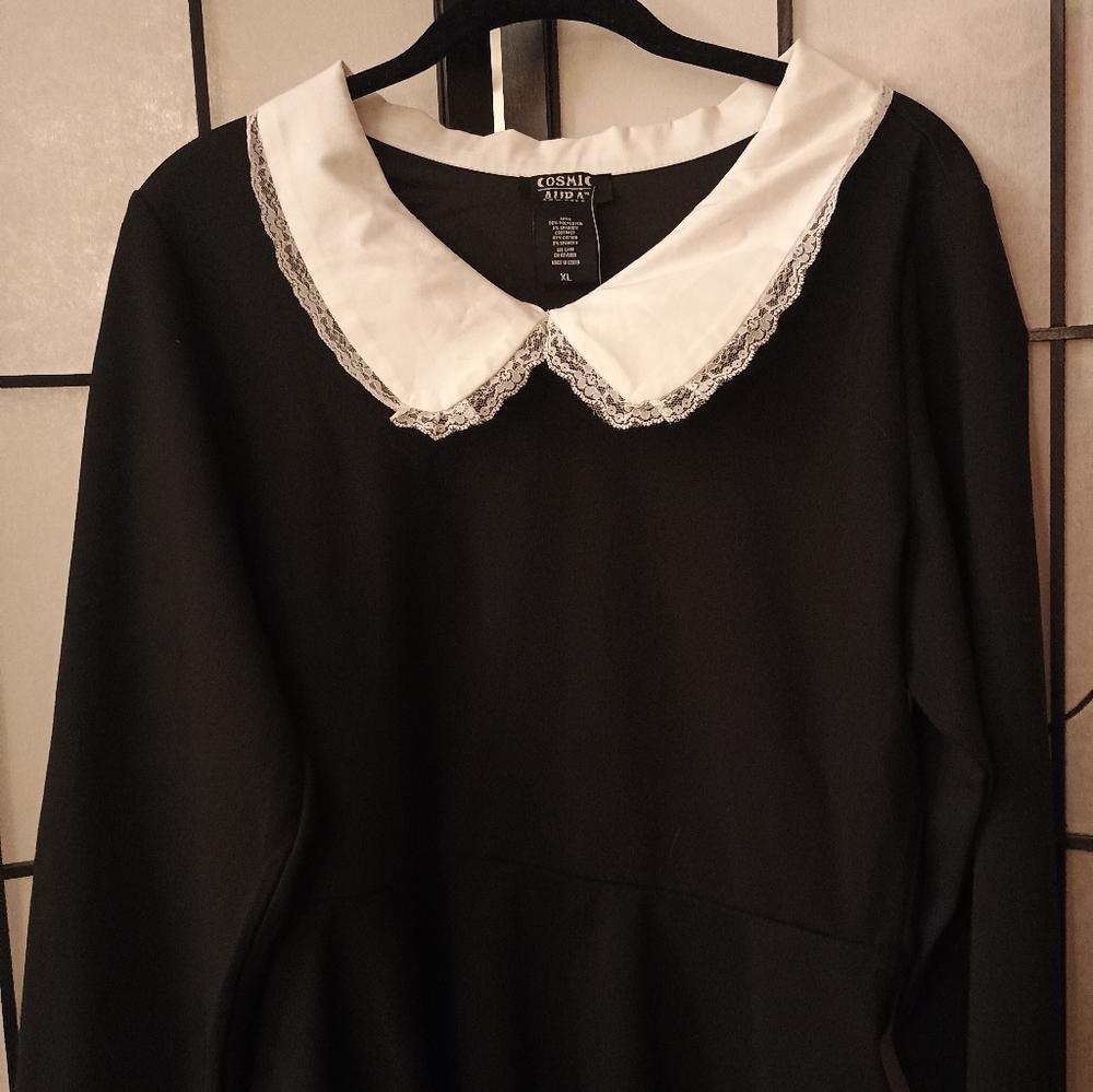 ๐ COSMIC AURA Black Skater Dress L/XL - Picture 2 of 6